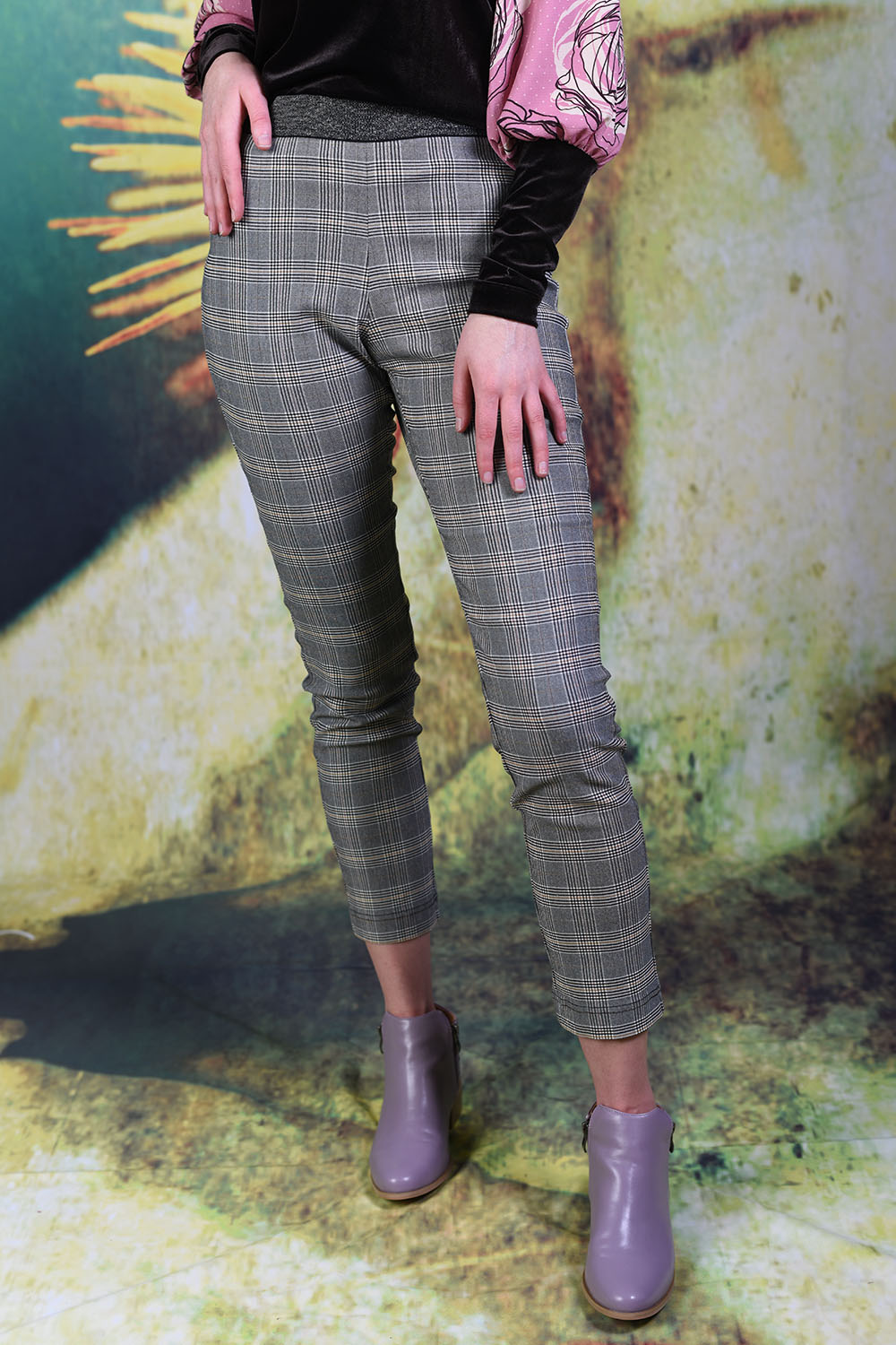 Vita Plaid Pants - Camel Plaid