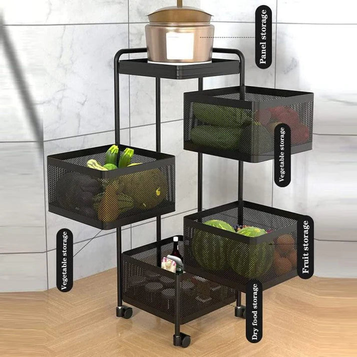 New Enhanced Multi Layer Rotating Kitchen Shelf