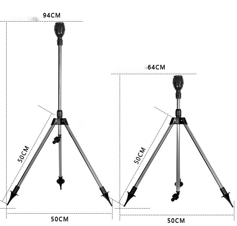 Stainless Steel Rotary Irrigation Tripod Telescopic Support Sprinkler