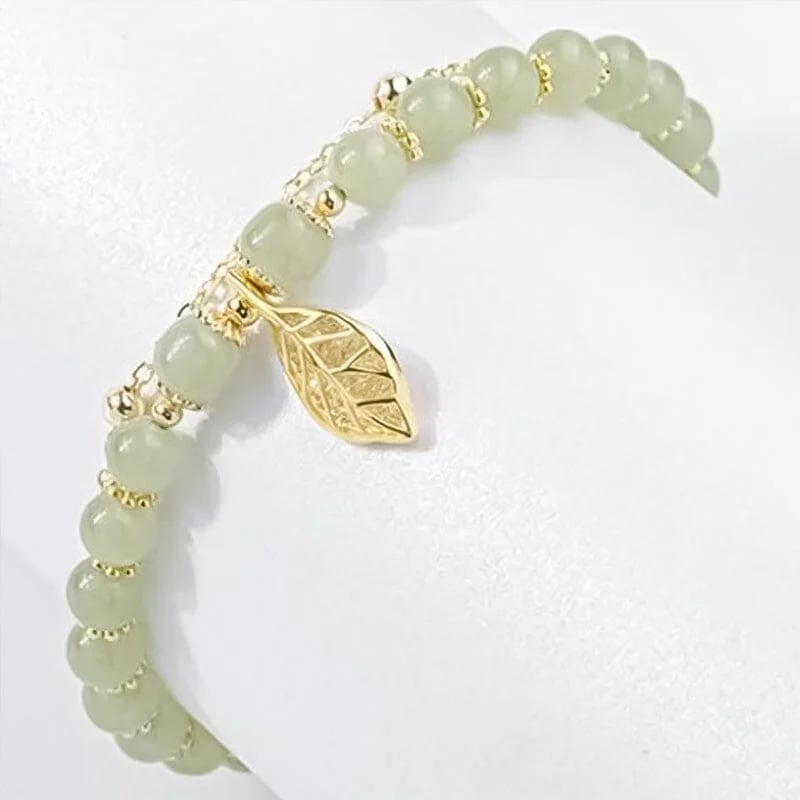 🔥 BIG SALE - 48% OFF🔥🔥Hetian Jade Gold Leaf Bracelet