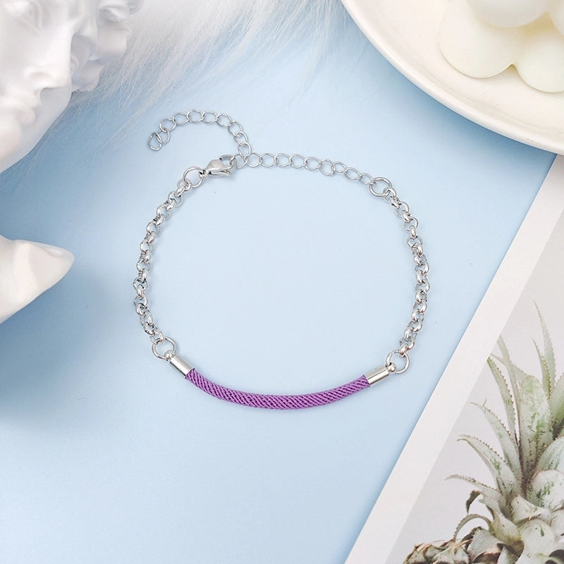 Minimalist Geometric Titanium Steel No Inlaid Stainless Steel Bracelets In Bulk
