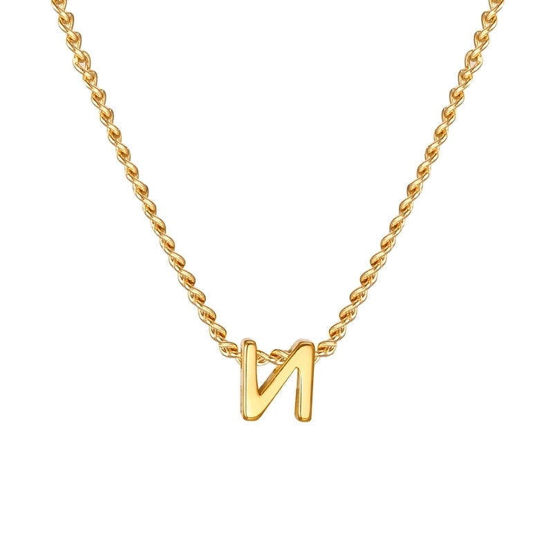 Elegant Letter 201 Stainless Steel 18K Gold Plated Pendant Necklace