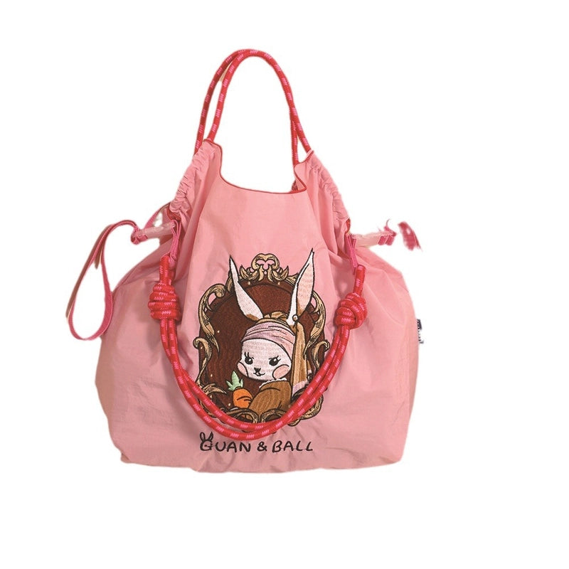 Women's Cute Rabbit Nylon Shopping Bags