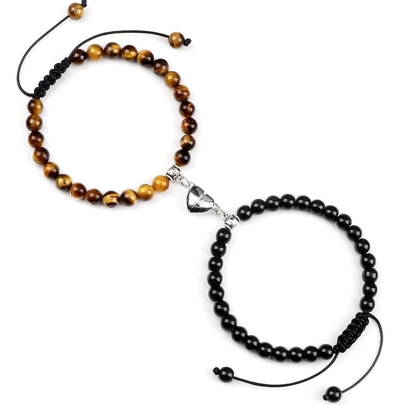 Romantic Heart Shape Natural Stone Handmade Bracelets
