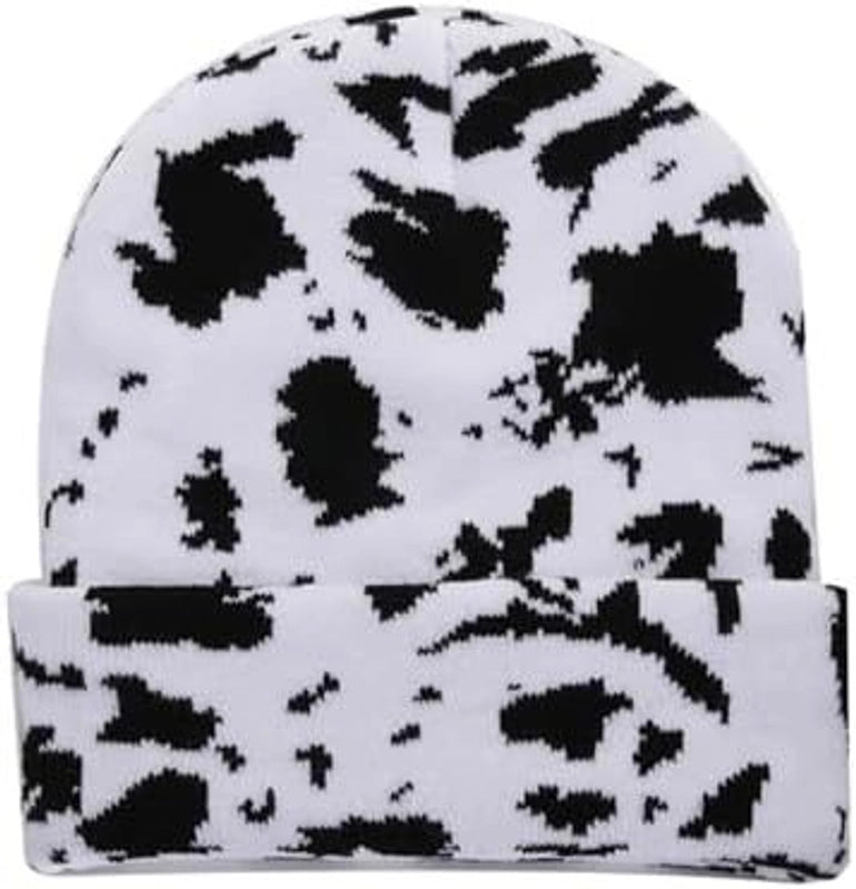 Autumn And Winter New Fashion Cow Pattern Jacquard Knitted Wool Hat Couple Versatile Cold Hat