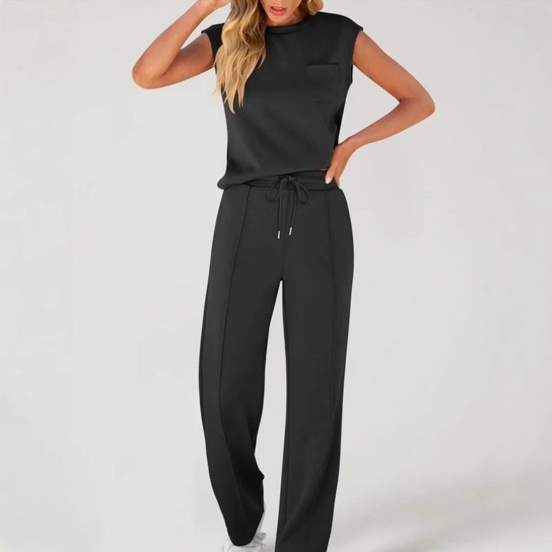 🌸New Arrival 50%OFF💖 Women's Casual Sleeveless Top and Drawstring Pants 2-Piece Set