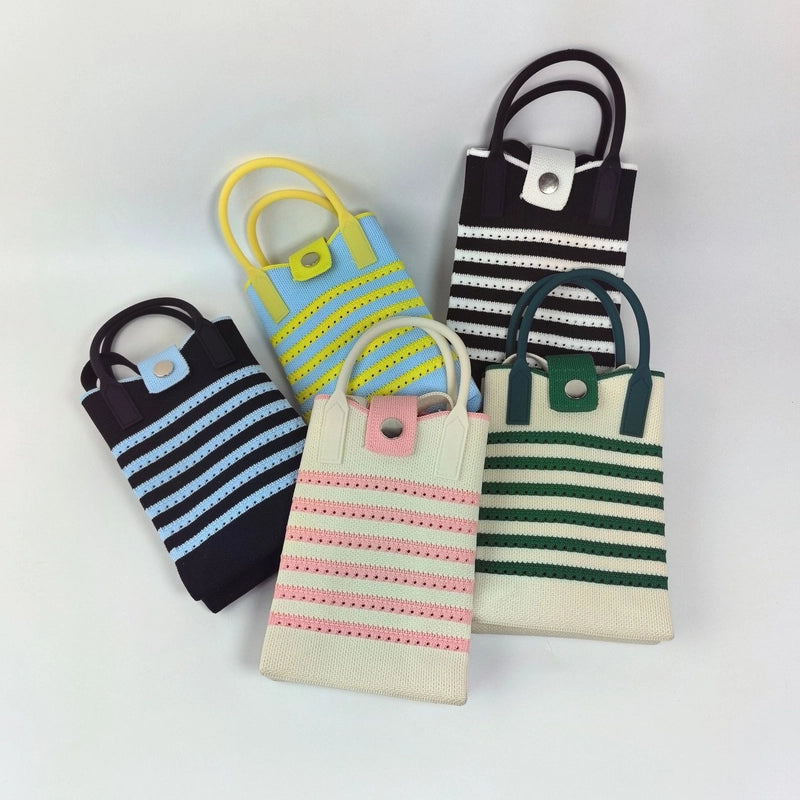 Women's Polyester Color Block Streetwear Square Hidden Buckle Handbag
