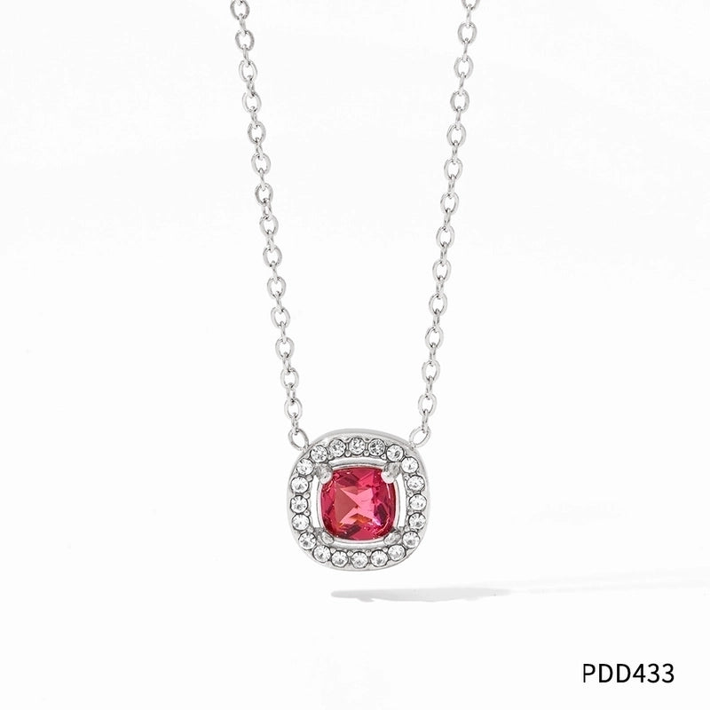 304 Stainless Steel Titanium Steel 16K Gold Plated White Gold Plated Gold Plated Classic Style Plating Inlay Square Zircon Bracelets Earrings Necklace