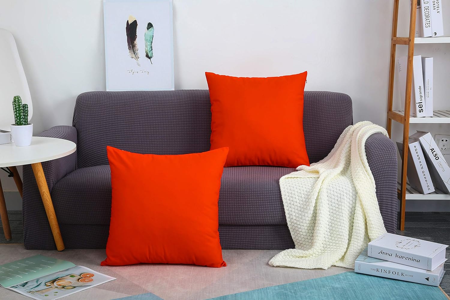 Red-Cushion Covers Pack of Two