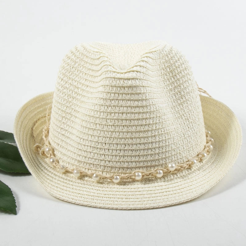 Women's Vacation Classic Style Geometric Curved Eaves Sun Hat Straw Hat