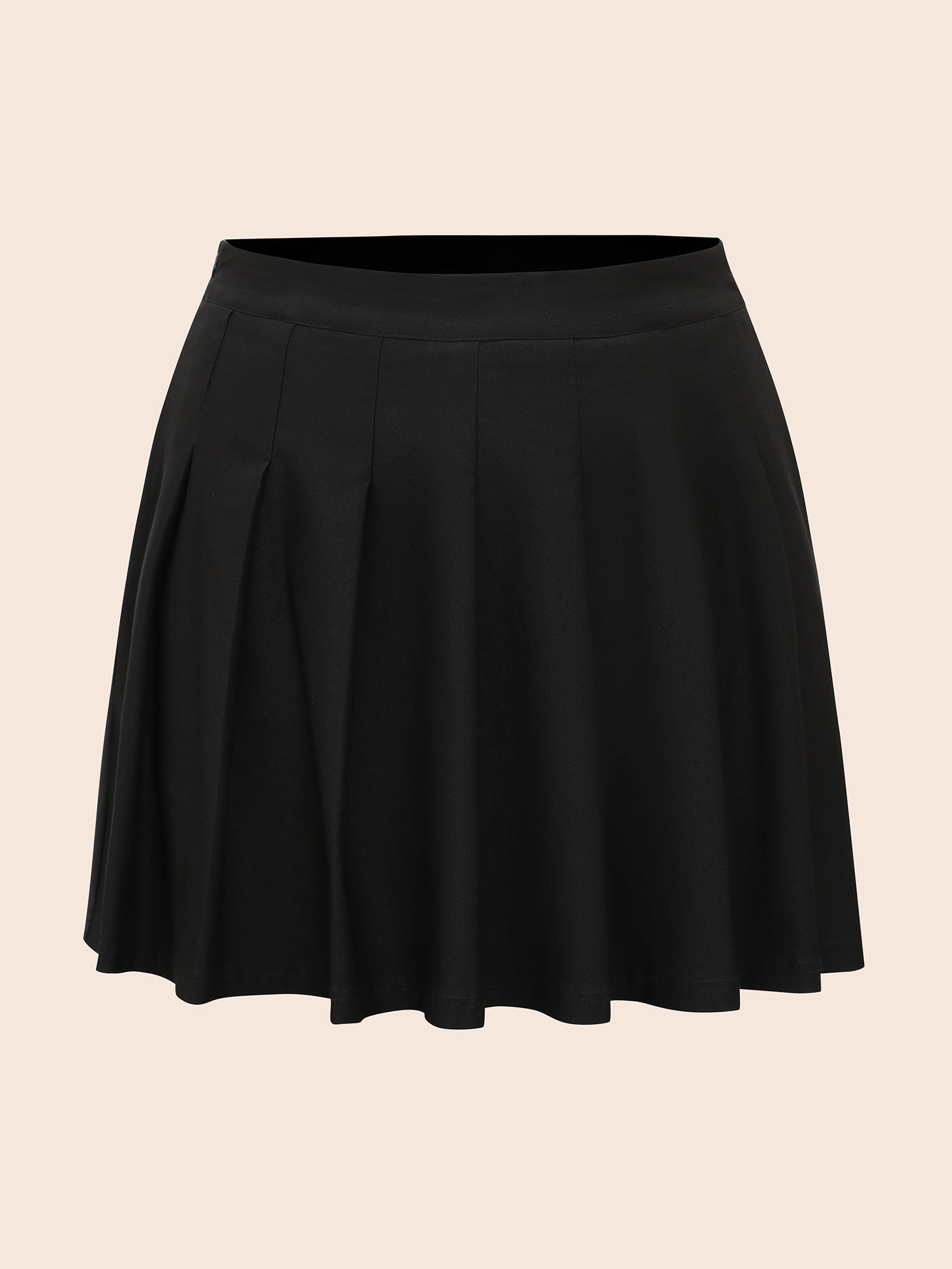 Stretch Woven Hidden Shorts Mini Skirt