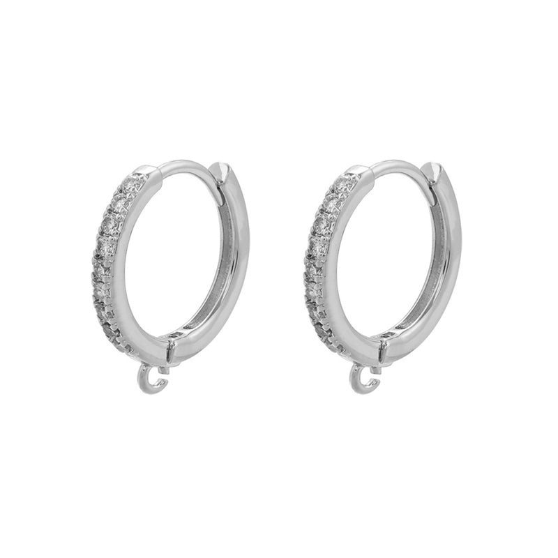 1 Pair Ig Style Minimalist Circle Plating Inlay Copper Zircon 18k Gold Plated Hoop Earrings