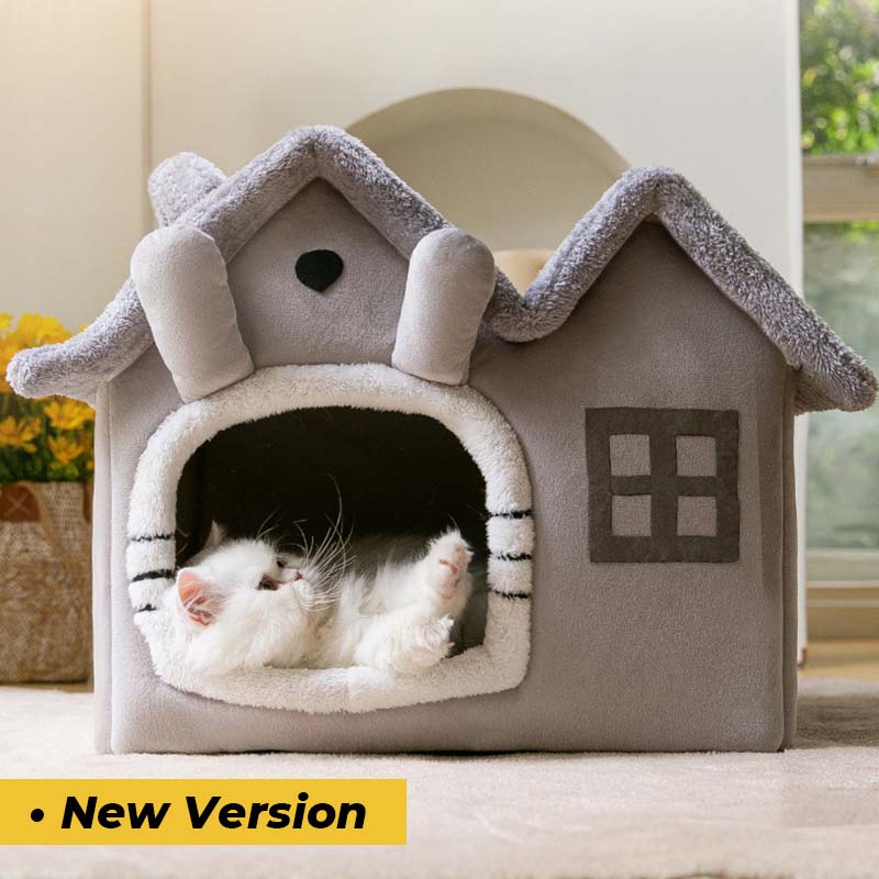 House Design Semi-Enclosed Cat Bed