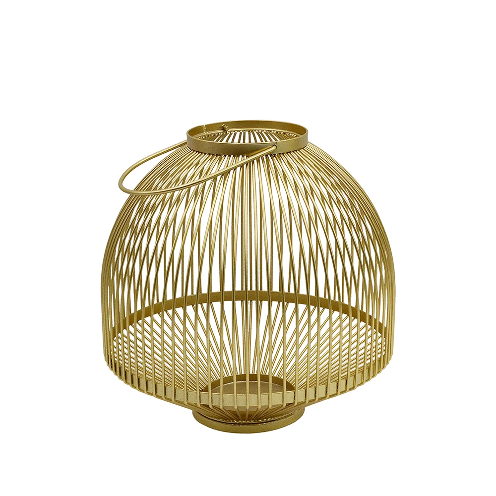 Gold Metal Wire Candle Holders Decorative Gifts Rotating