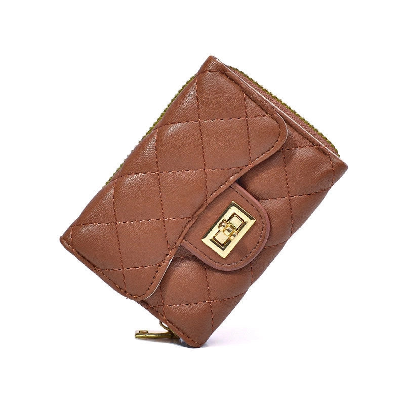 Women's All Seasons Pu Leather Solid Color Sweet Minimalist Square Zipper Card Holder Coin Purse