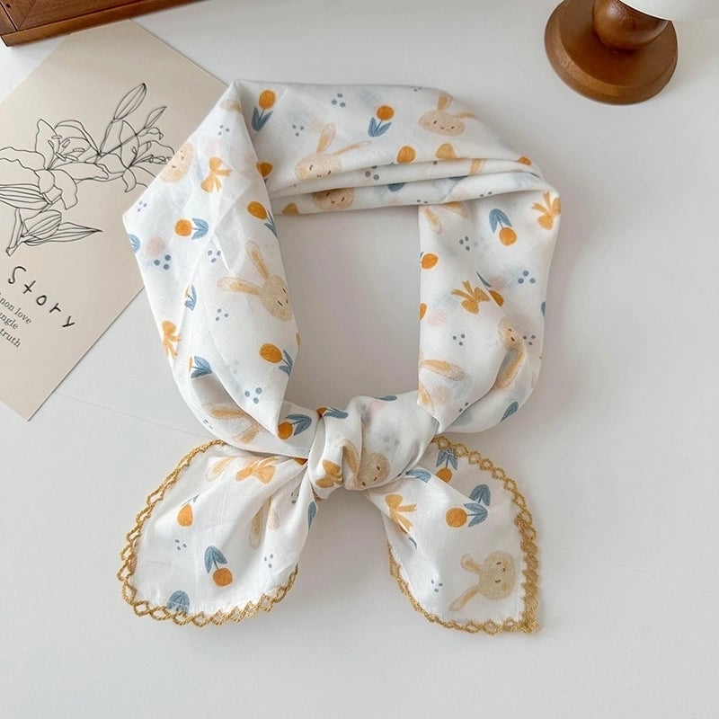 Women's Elegant Sweet Printing Cotton And Linen Silk Scarf