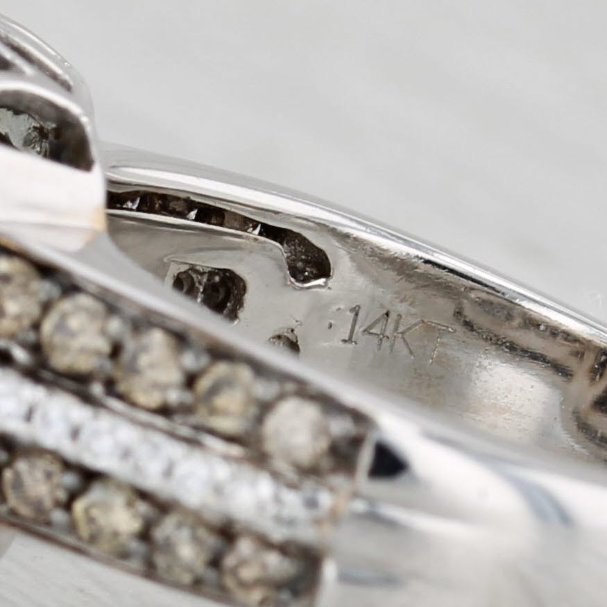 Le Vian 1.84ctw Aquamarine Diamond Halo Ring 14k White Gold Size 6.75