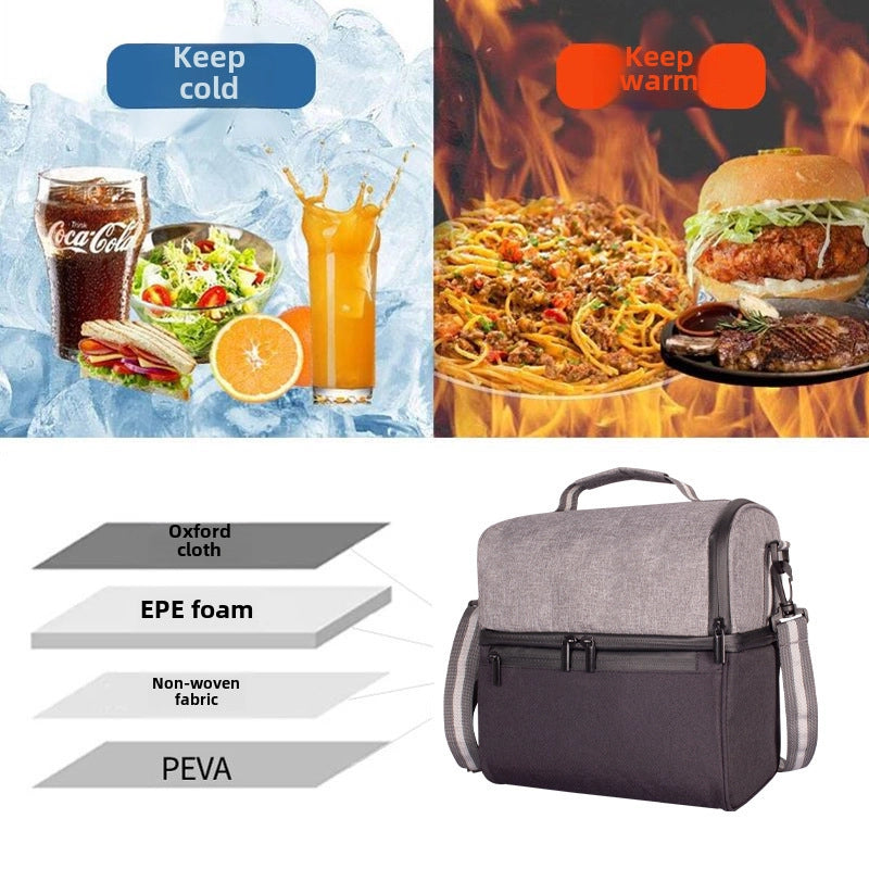 Insulation Bag Lunch Box Bag Thickened Large Portable Cold Outdoor Picnic Bag Waterproof Fresh-keeping Double-layer Refrigerator Ice Bag