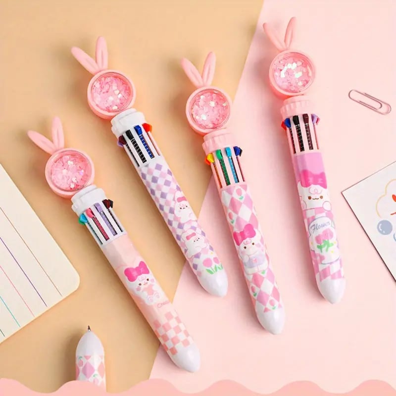 10 Color Cartoon Rabbit Pens🐰