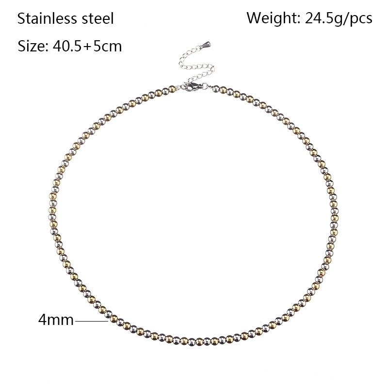 Modern Style Round Stainless Steel Necklace