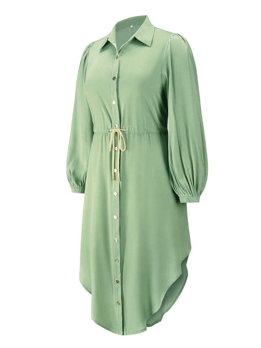 Long-Sleeved Waist-Skimming Dresses