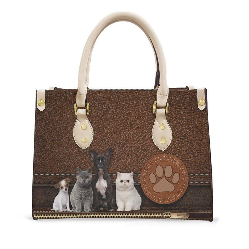 Unisex Medium Pu Leather Customized Vintage Style Classic Style Square Zipper Handbag