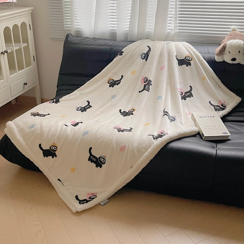 Halloween Cute Animal Pumpkin Fruit Fleece Blanket Bedding