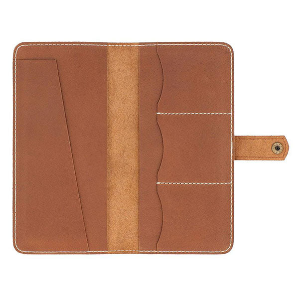 Long Wallet with Mobile & Passport Holder in Buffalo Leather High Premium Quality