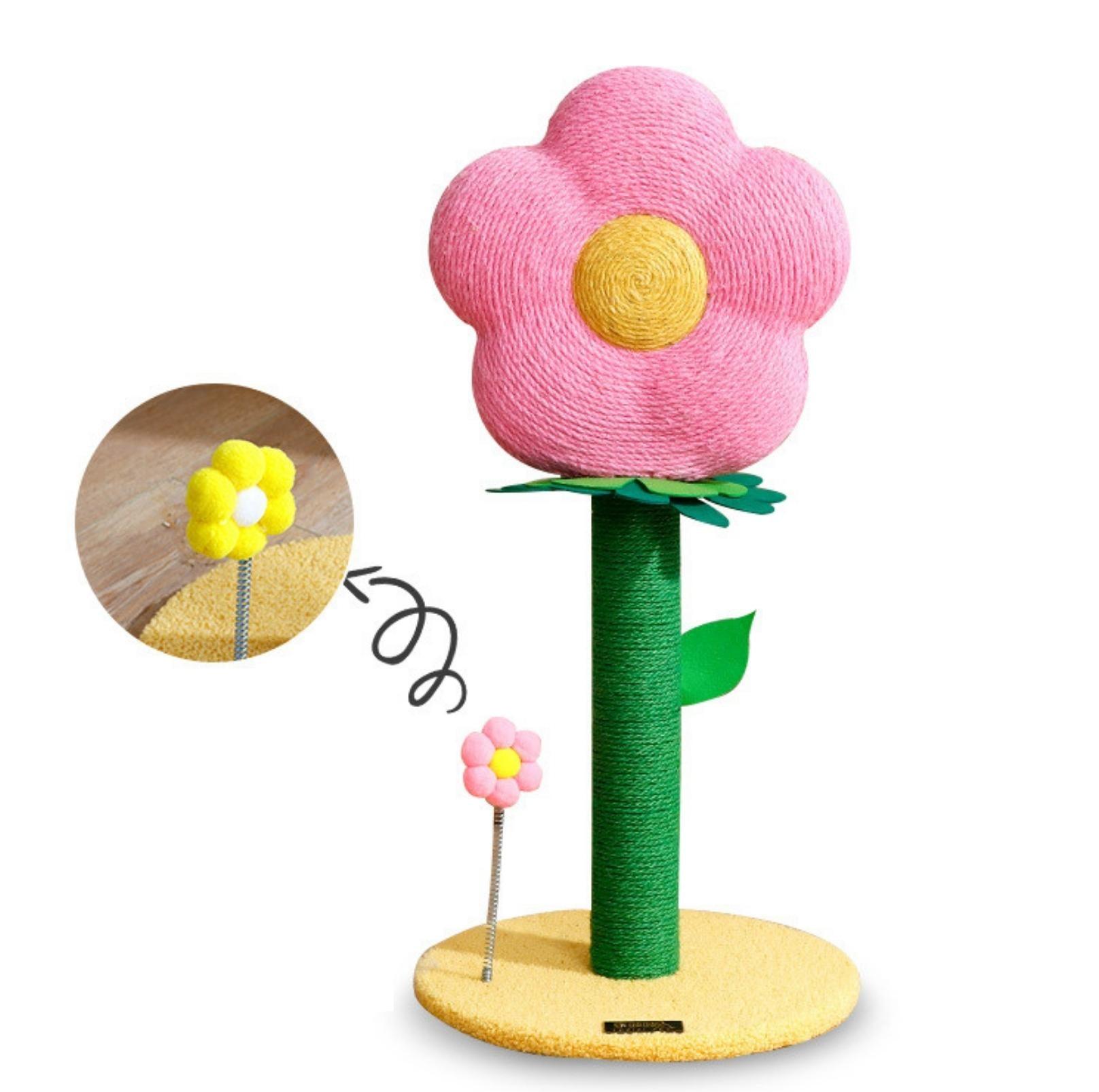 Colourful Flower Style Sisal Cat Scratching Post | Cat Tree