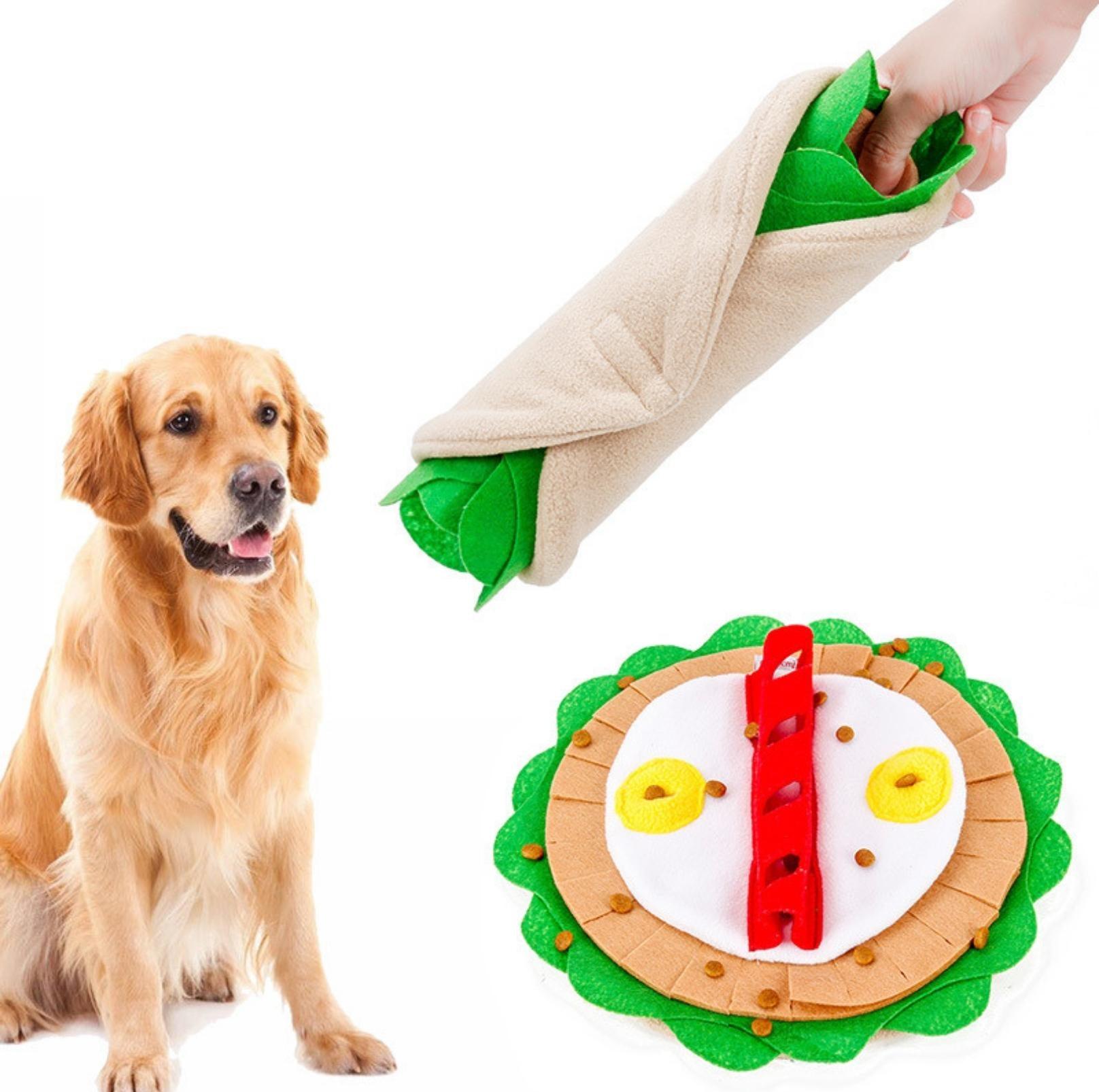 Burrito Style Pet Snuffle Mat Dog Puzzle Training Toy