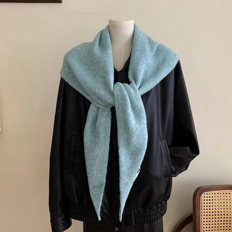 Women's Vacation Minimalist Stripe Blended Bevel Angle Shawl