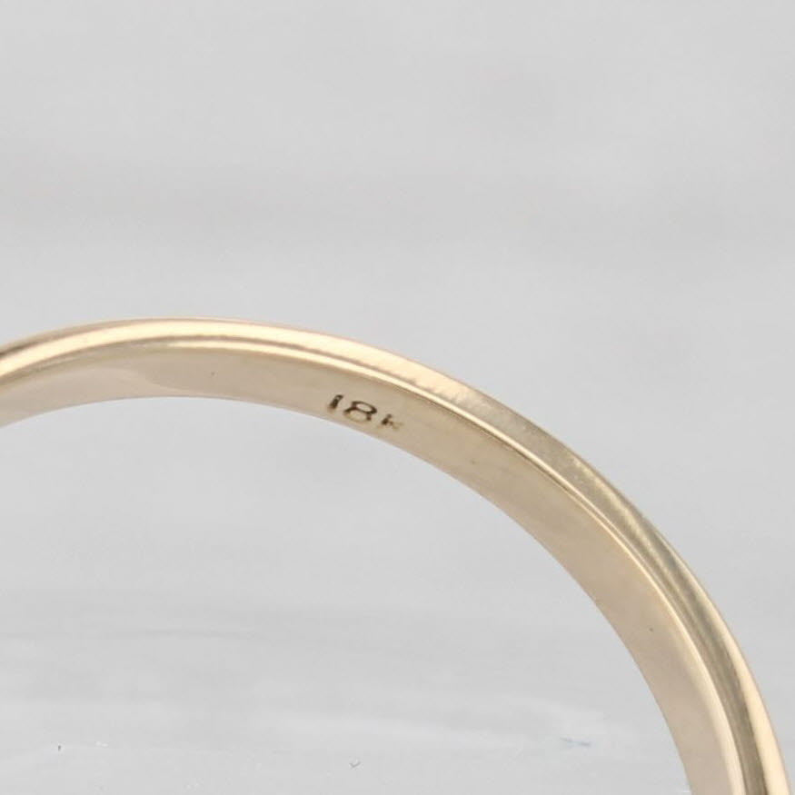 0.56ctw Emerald Stackable Ring 18k Yellow Gold Size 6.75 Wedding Band
