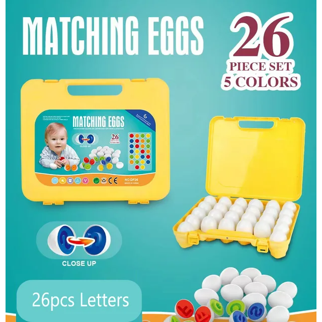 26 PIECES SET OF COLORFUL MATCHING EGGS FOR KIDS