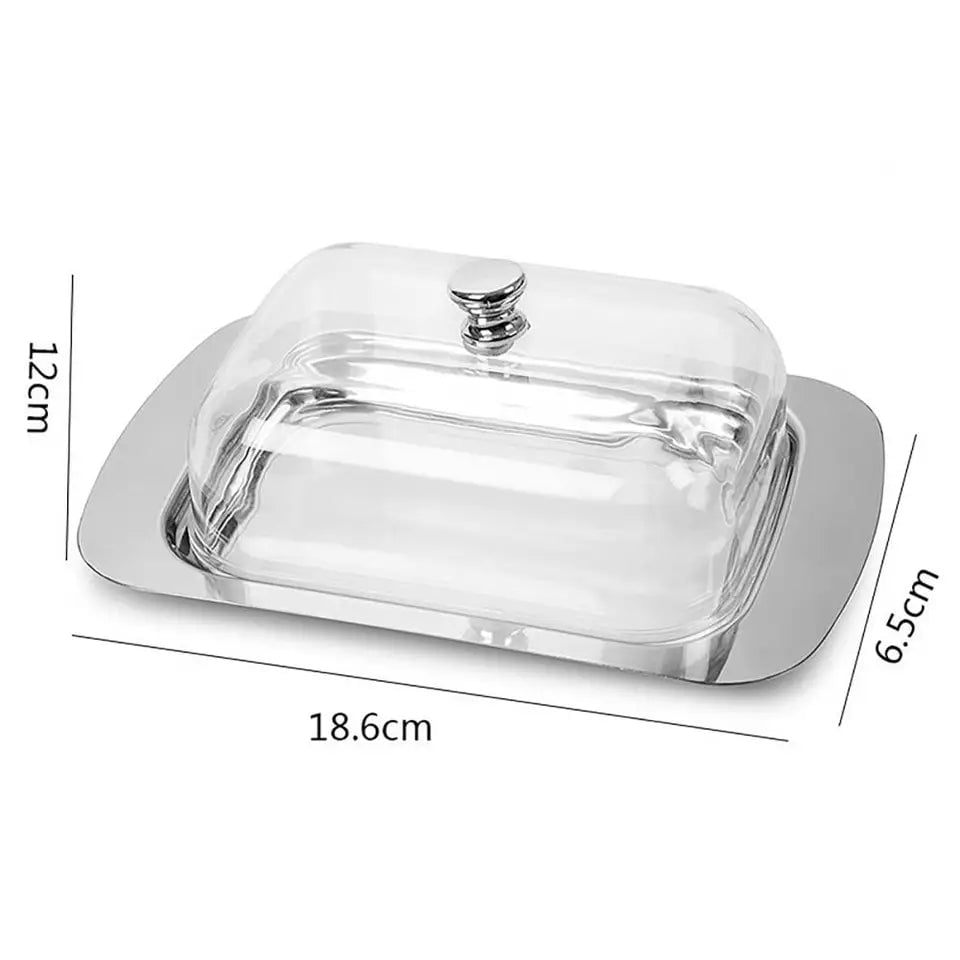 STEEL BUTTER DISH