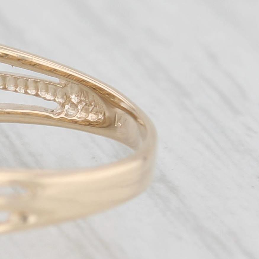 0.12ctw Diamond Ring 14k Yellow Gold Size 8