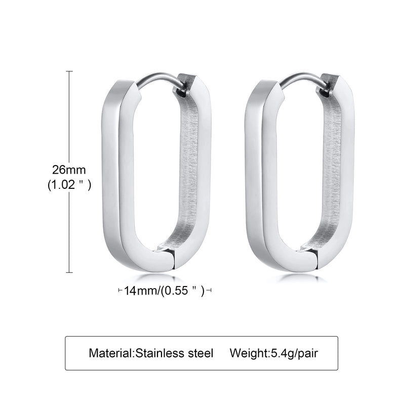 1 Pair Minimalist Geometric Plating 201 Stainless Steel Gold Plated Hoop Earrings