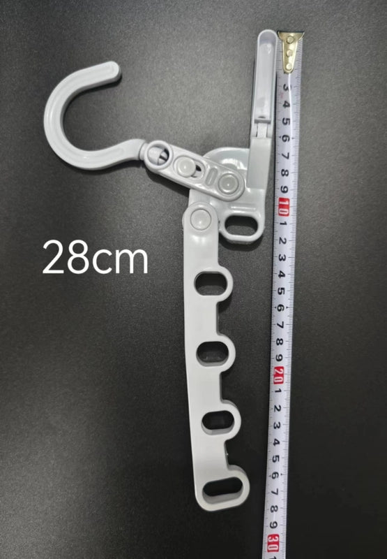 Five-hole Clothes Hanger Portable Folding Clothes Hanger Multi-functional Business Trip Plastic Clothes Hanger Dormitory Wet And Dry Dual-use Clothes Hanger