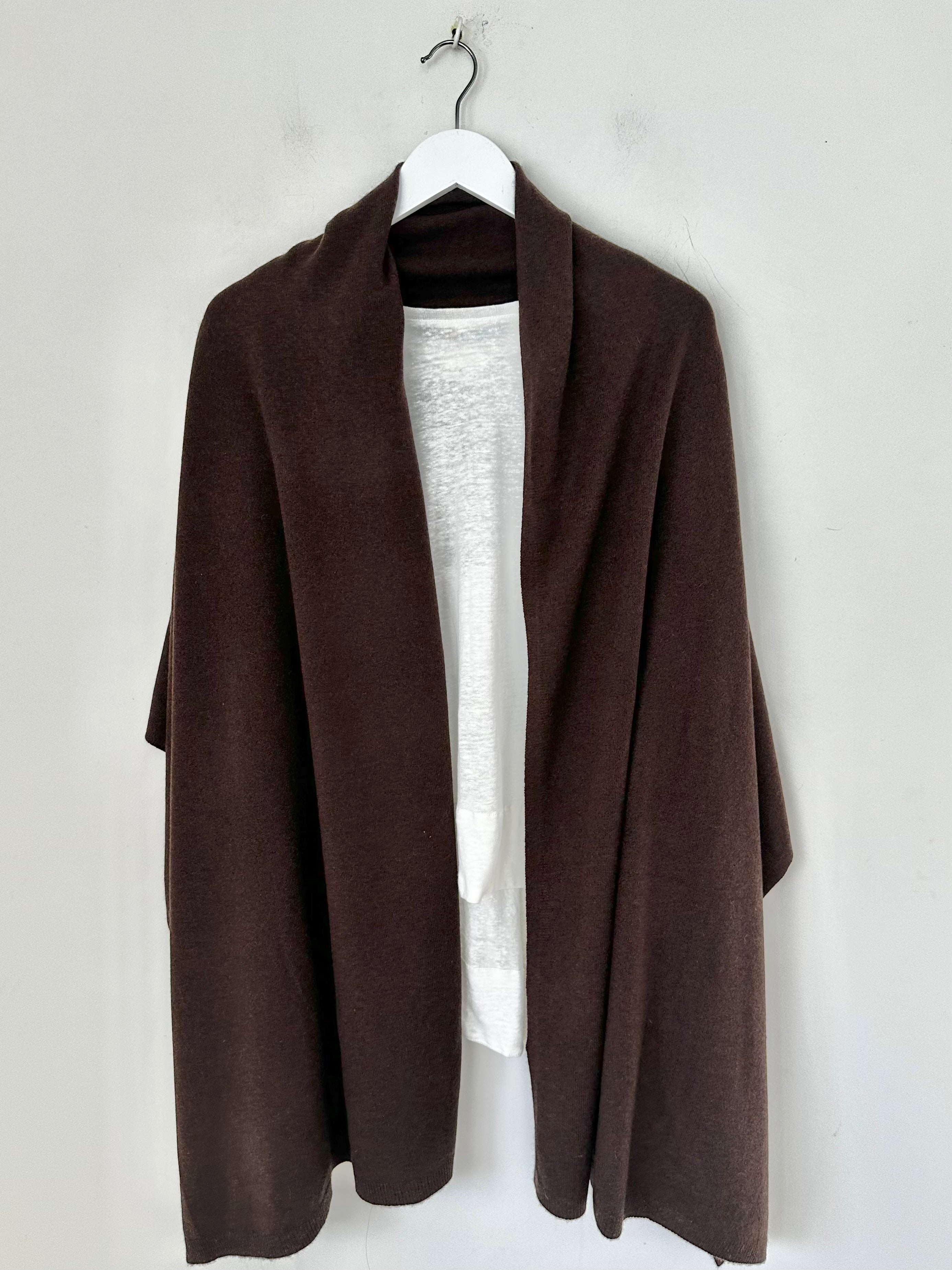 large cashmere scarf-chocolate