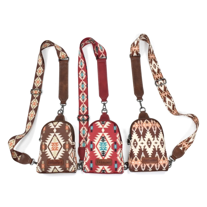 Women's Ethnic Style Classic Style Geometric Canvas Waist Bags