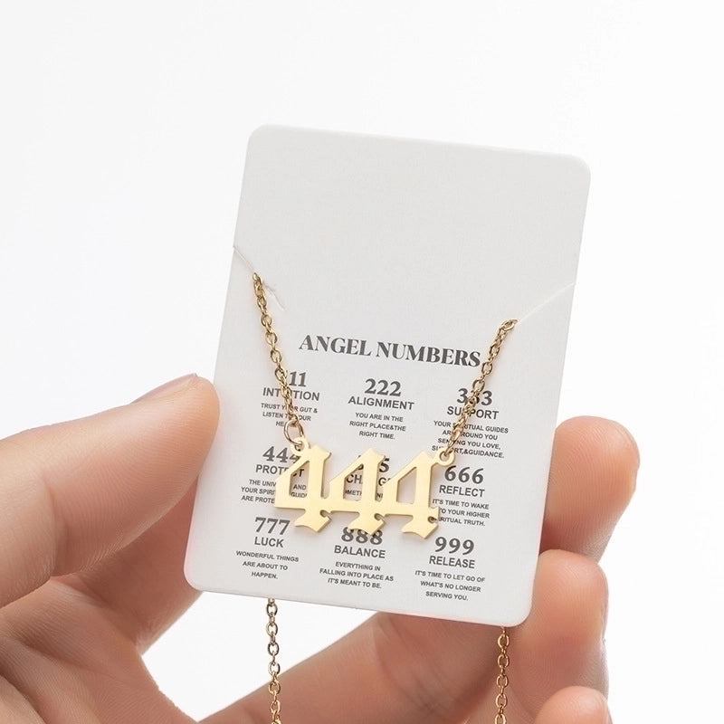 Retro Letter 201 Stainless Steel 18K Gold Plated Plating Stainless Steel Necklaces