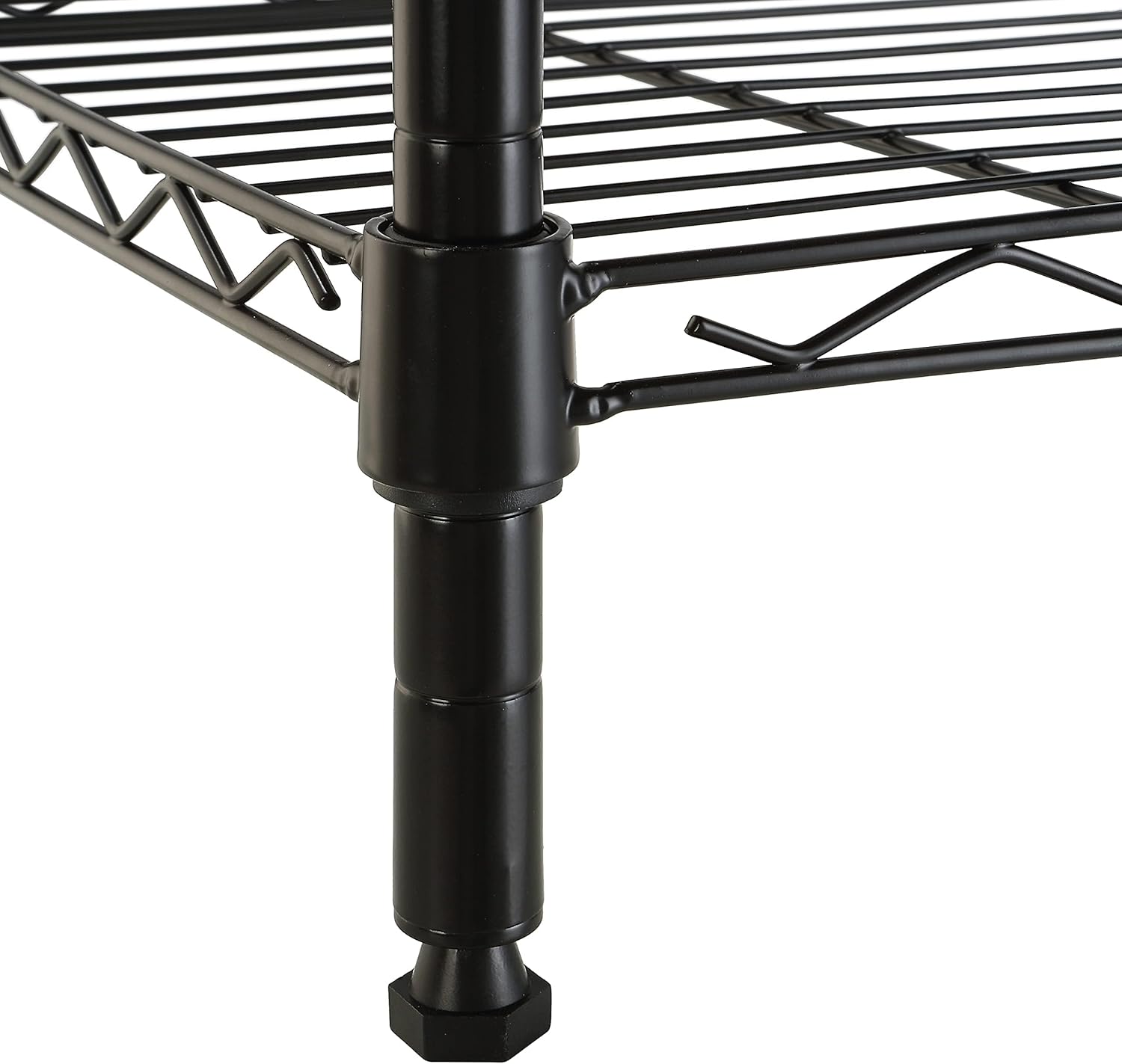 Amazon Basics 4-Shelf Steel Wire Storage Rack, Adjustable, Sturdy, Easy Assembly, 13.4 D x 23.2 W x 48 H in, Black