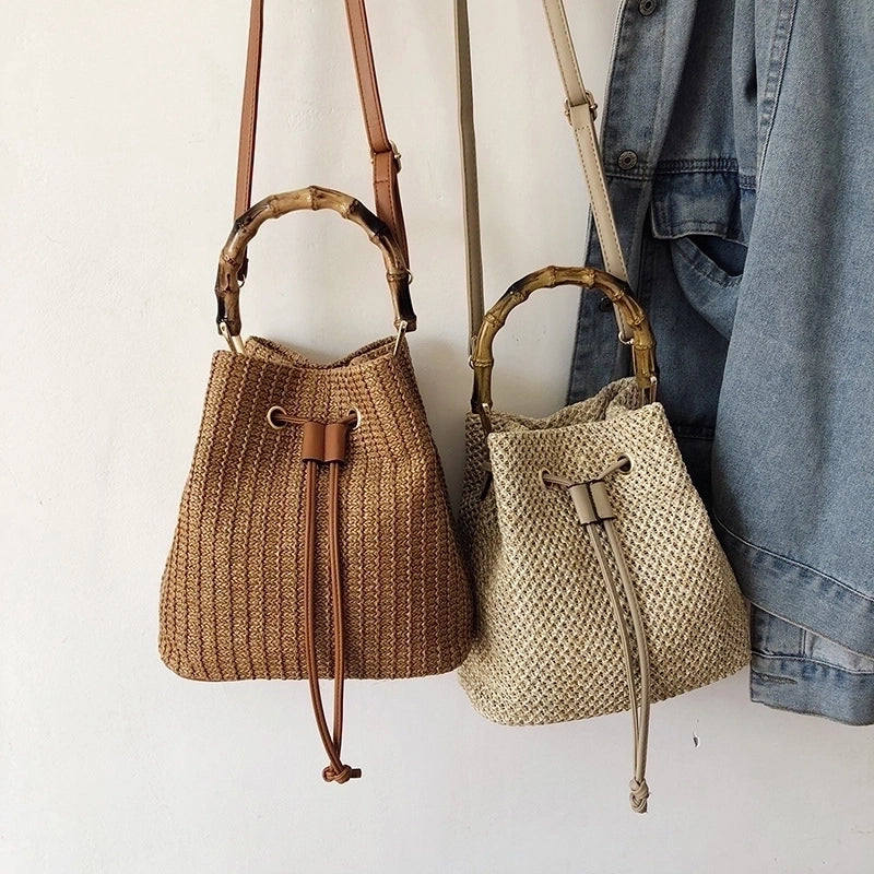 Women's Medium Spring&summer Straw Vacation Shoulder Bag Handbag Straw Bag