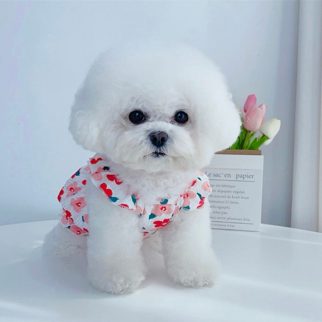 Breathable Sweet Floral Dog Cat Dress