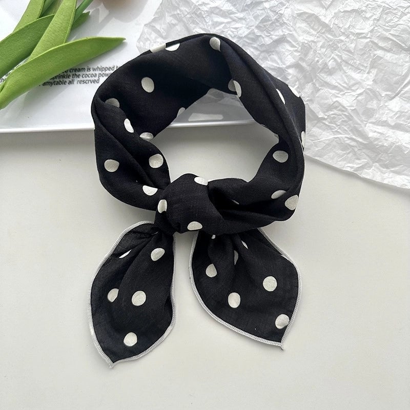 Women's Sweet Minimalist Color Block Cotton And Linen Printing Scarf