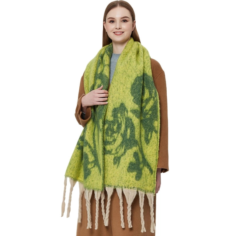 Women's Vintage Style Flower Polyester Scarf