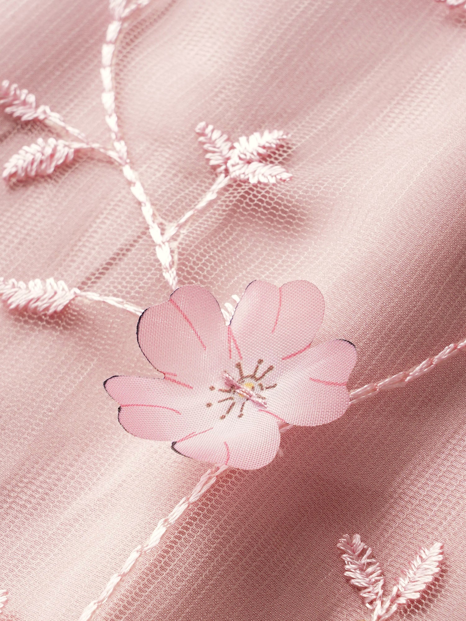 Heart Neckline Floral Embroidered Sequin Mesh Dress