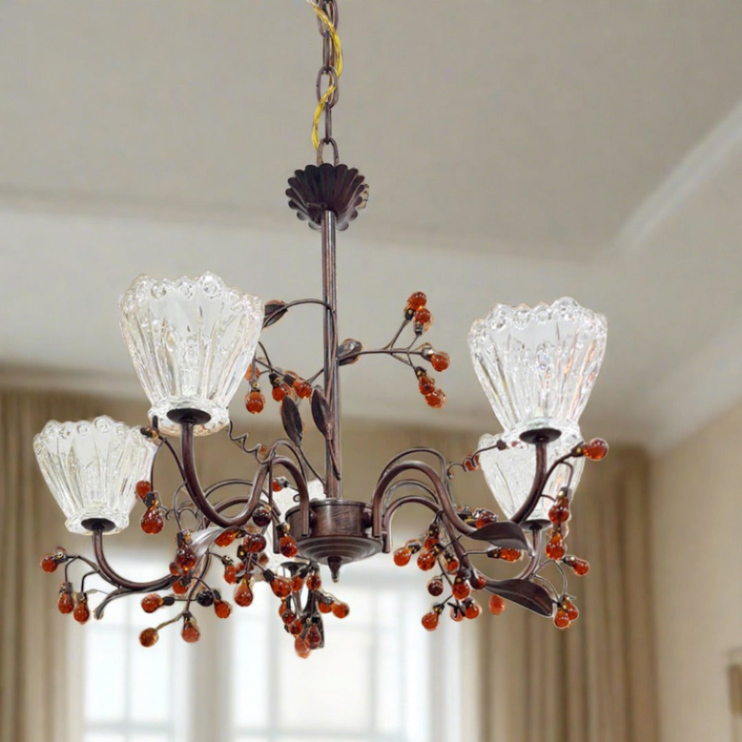 Brown Drops Chandelier