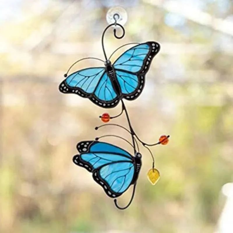 🔥 BIG SALE - 49% OFF 🔥🔥Stained Monarch Butterfly Glass Window Decor