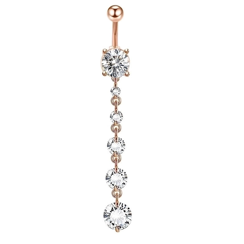 Minimalist Heart Shape Bow Knot Stainless Steel Plating Zircon Belly Ring 1 Piece