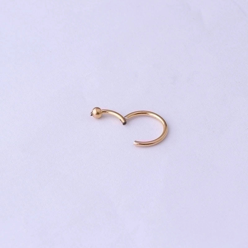 Nose Rings & Studs Fashion Circle 316L Stainless Steel  Plating